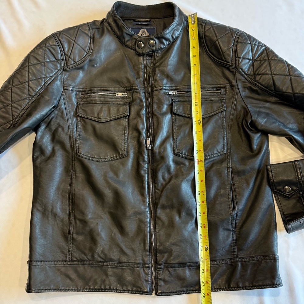 American Rag Men's Black Faux Leather‎ Jacket - Picture 9 of 13